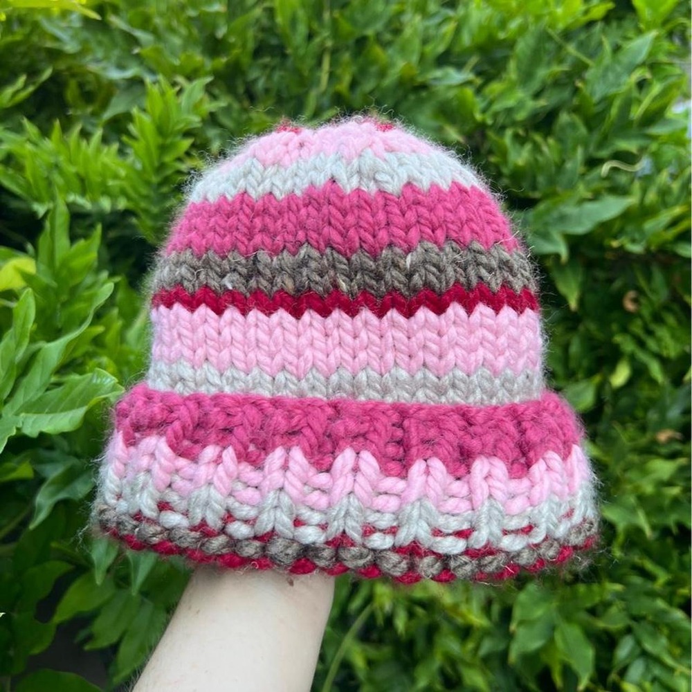Hand knit chunky beanie, Cupid Knit